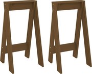 vidaXL Scaune, 2 buc., maro miere, 40x40x75 cm, lemn masiv de pin