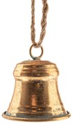 Clopoțel metalic 7,5 cm, culoare auriu, rustic