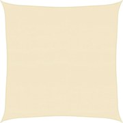 vidaXL Pânză parasolar, crem, 6 x 6 m, HDPE, 160 g/m²