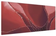 Tablou - Floare abstractă roșie N⁰2 (120x50 cm)