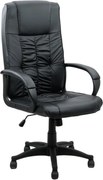 Scaun de birou URBAN, mecanism balans, piele ecologica, Negru