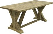 Masă stejar masiv Dining Morgan Vechi 200/220/, 240 × 100 × 79 cm - 200x100cm