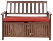 Bancă de grădină Sefu (lemn închis + roșu) (cu sp. depozitare)). 1075964
