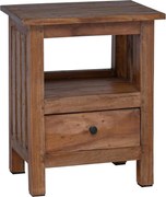 vidaXL Noptieră cu sertar Maro 41 x 30 x 50 cm Lemn masiv de mahon