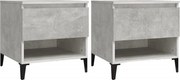 vidaXL Mese laterale, 2 buc., gri beton, 50x46x50 cm, lemn compozit