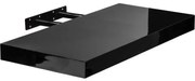 Raft de perete stilist Volato, 60 cm, negru lucios