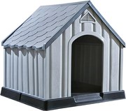 vidaXL Cușcă pentru câini, gri, 92x87x91 cm, plastic