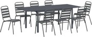 vidaXL Set de masă pentru grădină 9 pcs Antracit