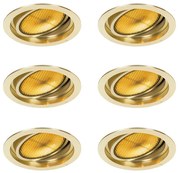 Set de 6 spoturi încastrate moderne aurii reglabile - Coop 111 Honey