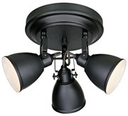 Markslöjd 105815 - Lampă spot FJÄLLBACKA 3xE14/40W/230V negru