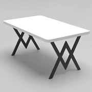 Masa bucatarie texturata, alb, 120x80x75 cm, A0101