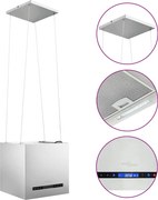 vidaXL Hotă suspendată insulă LCD senzor tactil 37 cm oțel inoxidabil
