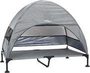 vidaXL Pat pentru câini ridicat Manual Gri deschis 127 x 81 x 108 cm