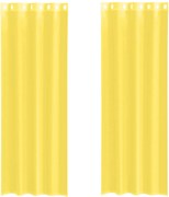 vidaXL Perdele Voile cu Oelii 2 buc Galben
