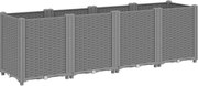 vidaXL Jardinieră de grădină, gri deschis, 160x40x53 cm, PP