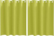 vidaXL Perdele Opaque cu Inel 2 pcs Verde 140 x 140 cm Poliester