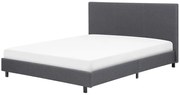 Pat matrimonial 160 cm ALVIA (cu somieră) (gri). Promo -27%. 1007081