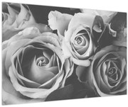 Tablou - Trandafir,alb-negru (90x60 cm)