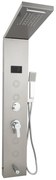 Panou de dus cu hidromasaj TRENDY'S , inox 5 functii digital cu led, gri satin