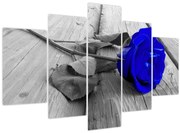 Tablou - Trandafir albastru (150x105 cm)