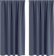 vidaXL Perdele Opaque cu Inel 2 pcs Antracit 175 x 140 cm Poliester