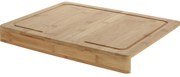 Placă de tăiat din bambus EH cu opritor, 45 x 34 x5 cm