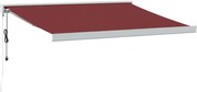 vidaXL Copertina retractabilă automat, vișiniu, 350x250 cm