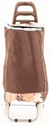 Sacosa de piata cu carucior, 2 roti, 50 L, Maro