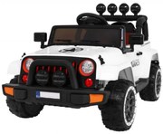 Masinuta Electrica cu acumulator pentru copii NOVOKIDS™ Full Time Jeep 4X4 PRO, Max 30 kg, 3-8 ani , Cu melodii si lumini ,12V, 2 Viteze, 4 motoare,