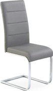 Scaun K85, gri/crom, piele ecologic/metal, 42x56x100 cm