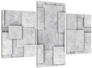 Tablou - Abstracție cu faianță de beton (90x60 cm)
