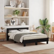 vidaXL Cadru de pat Stejar negru 150 x 200 cm Lemn compozit
