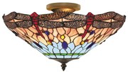 Plafoniera cu sticla tiffany Dragonfly