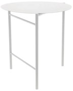 Masă de dining albă rotundă din metal ø 70 cm Disc – Zone