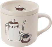 Cană din porțelan cu capac Orion Cafea, 0,45 l