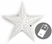 Stea luminoasă de Crăciun cu temporizator , 60 cm, 10 LED, alb