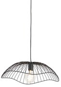 Lampă suspendată de design neagră 50 cm - Pua