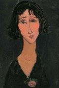 Reproducere Margherita, Jeune Femme a la Rose, Amedeo Modigliani