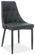 Scaun de bucătărie Trix B Velvet, negru