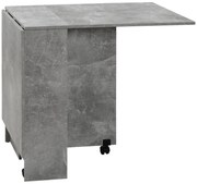 HOMCOM Masă Pliabilă din Lemn cu Roți, pentru 4-6 Persoane, 75x140x75 cm, Gri | Aosom Romania