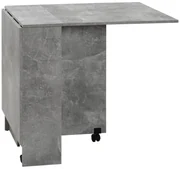 HOMCOM Masă Pliabilă din Lemn cu Roți, pentru 4-6 Persoane, 75x140x75 cm, Gri | Aosom Romania