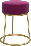 vidaXL Taburet rotund, violet, catifea