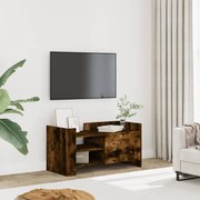vidaXL Comodă TV, stejar fumuriu, 80x35x40 cm, lemn prelucrat