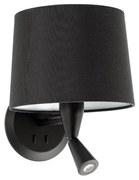 Aplica cu reader LED eleganta design modern CONGA neagra 64309-03