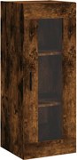 vidaXL Dulap montat pe perete, stejar fumuriu, 34,5x34x90 cm