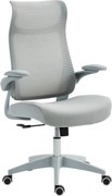 HOMCOM Scaun de birou ergonomic cu cotiere reglabile și tetieră, gri | Aosom Romania