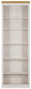 Bibliotecă albă din lemn de pin 74x223x37 cm Anita – Støraa