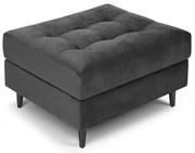 Taburet din catifea Milo Casa Santo, gri închis