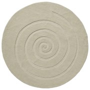 Covor rotund din lână Think Rugs Spiral, ⌀ 180 cm, crem ildeș