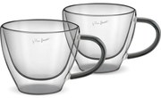 Lamart LT9117 Set de 2 pahare pentru cappuccinoVaso, 190 ml, negru